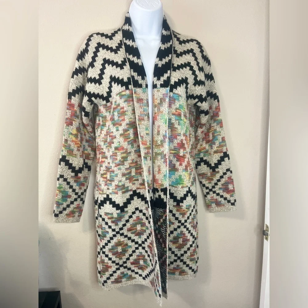 Debut rainbow Aztec longline Cardigan XS